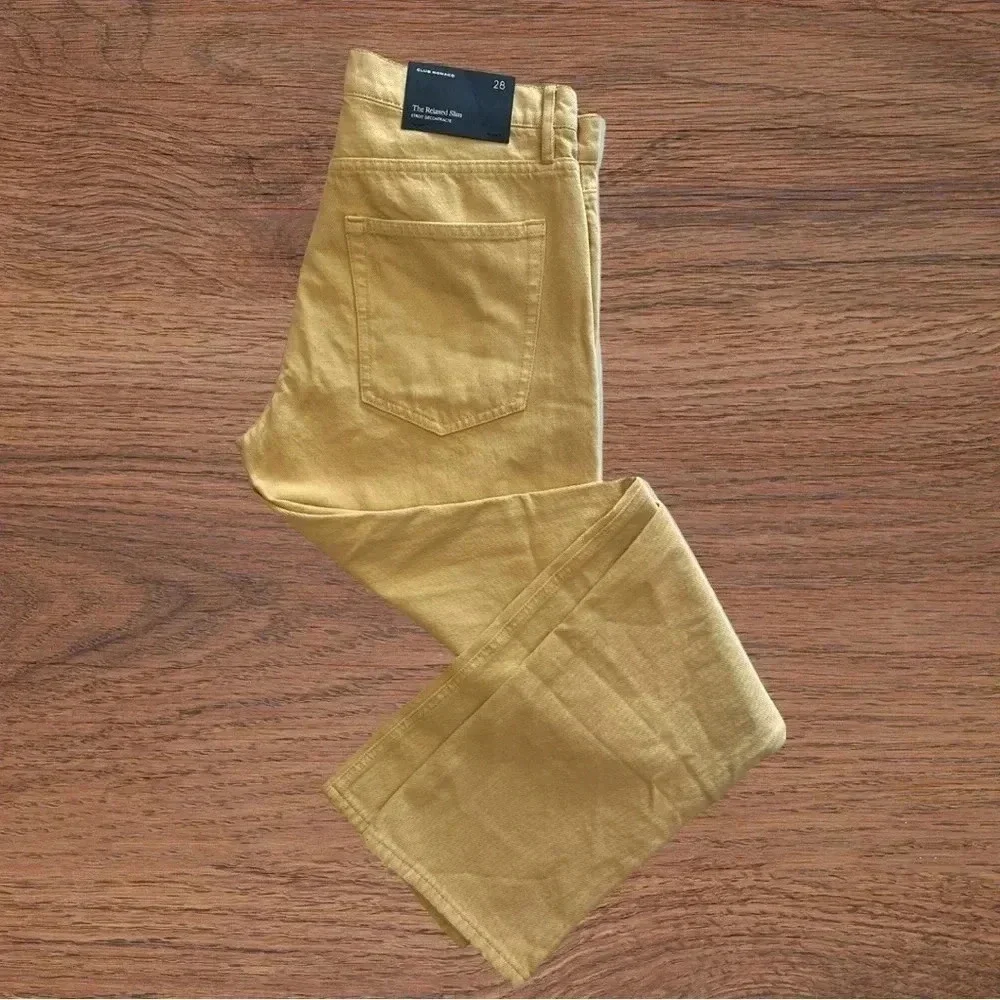 Club Monaco 28” Relaxed Slim Yellow Jeans